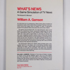William A. Gamson : What's News - A Game Simulation of TV... - pikkukuva 2