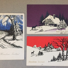 Kohokuvioiset  Joulukortit  1929-30 3kpl - pikkukuva 1