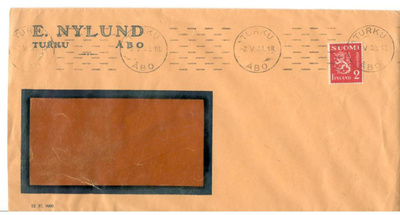 Turku,  v. 1939  firmakuori kotiseutukeräilijälle