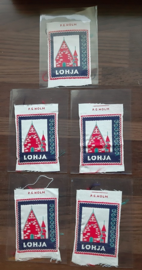 Lohja vintage kangasmerkki hieno harvinainen