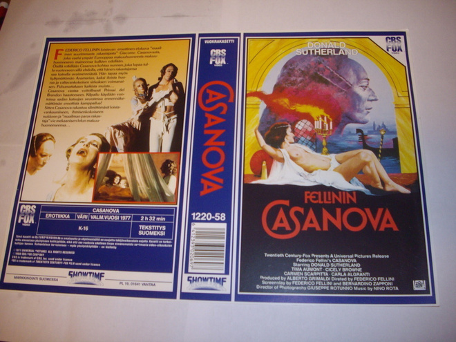Vhs kansipaperi Fix - CASANOVA (Sis.postikulut)