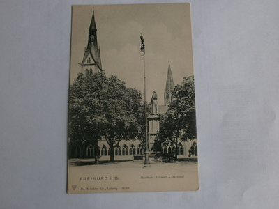Freiburg i Br. Berthold Schwarzin patsas, mv pk, ei p.