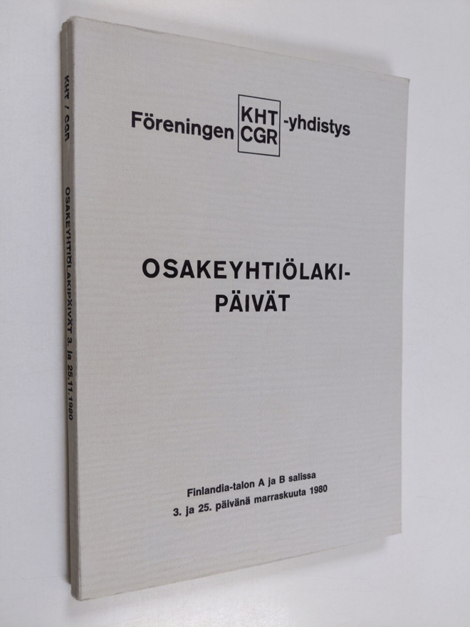 Osakeyhtiölakipäivät Finlandia-talon A ja B salissa 3. ja...