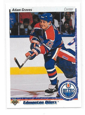1990-91 Upper Deck #344 Adam Graves Edmonton Oilers RC