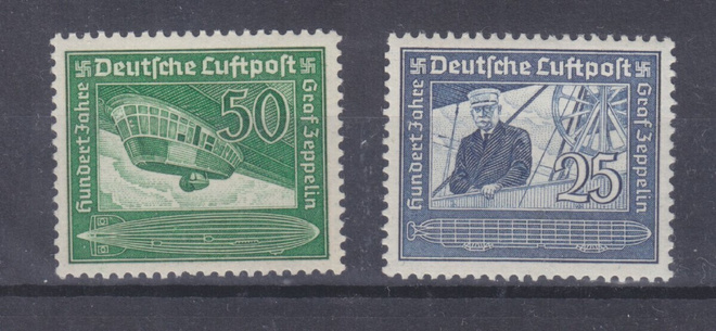 Saksa reich 1938 LaPe 660 ja 661 postituoreena.