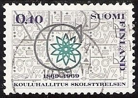 1969 Kouluhallitus 100 vuotta leimattu LaPe 664