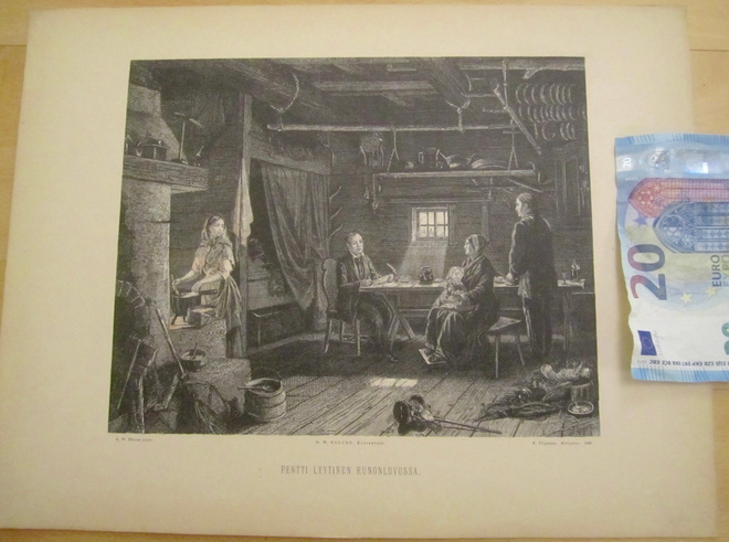 VANHA Gravyyri Ekman Pentti Lyytinen 1888 Edlund Tilgmann