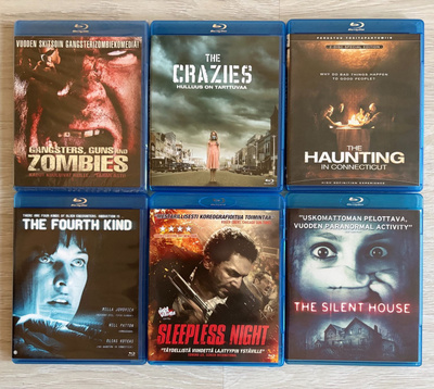 6x Blu-ray kauhua: The Crazies, The Fourth Kind ym.