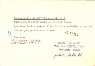 R-KORTTI EHIÖ RAUMA-REPOLA