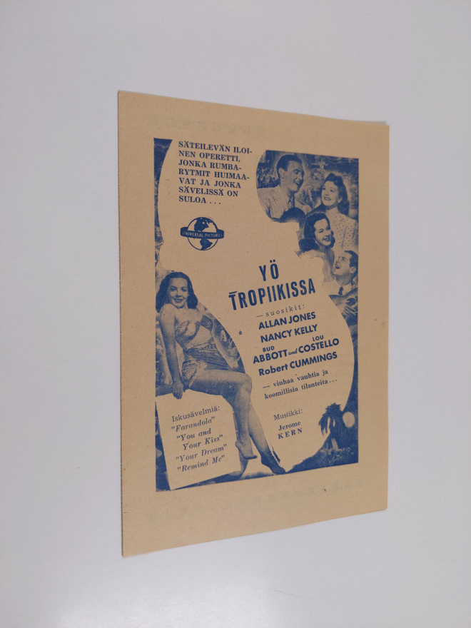 Yö tropiikissa - En natt i tropikerna ; elokuvamainos