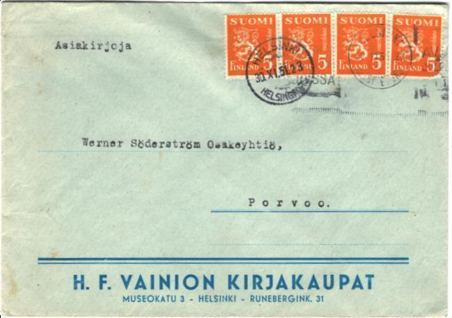 H. f. vainion kirjakauppa HELSINKI