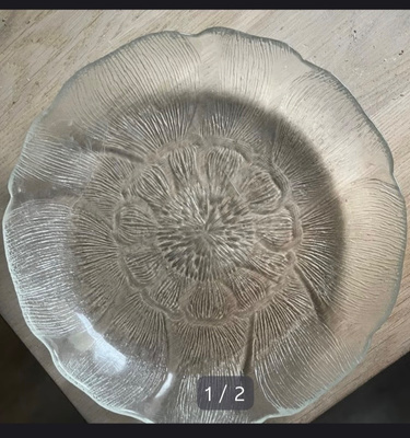 Vintage Luminarc / Arcoroc Fleur kulho ja lautanen (2 kpl