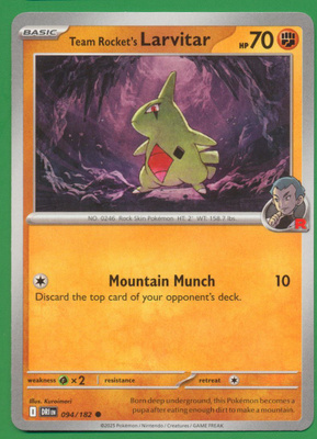 Pokémon Team Rocket's Larvitar