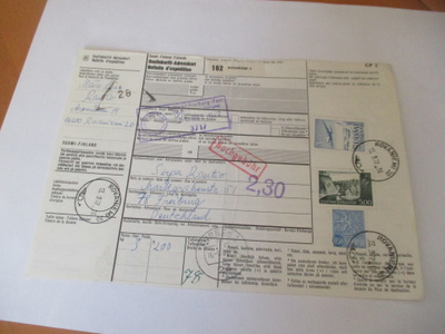 1972 Rovaniemi 20 pakettikortti Saksaan