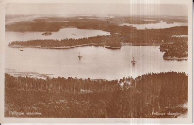 Pellingin saaristoa. ilmakuva  , maisema.  e203