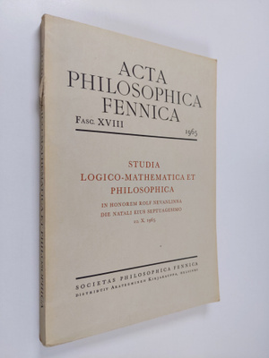 Rolf Nevanlinna : Studia logico-mathemathica et philosoph...