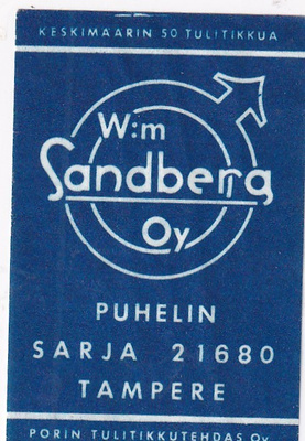 Tampere. W:m  Sandberg Oy  b508