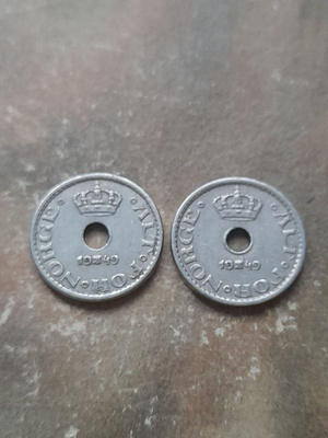 Norja 10 öre 1949, 2 kpl