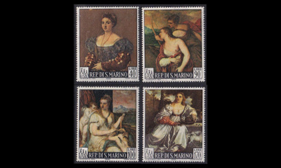 San Marino 865-8 ** Maalauksia Tizian (1966)