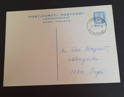 0.60mk Ehiö/kirjekortti 1975