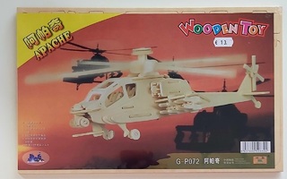 HELIKOPTERI 3D - PUINEN PALAPELI - WOODEN TOY