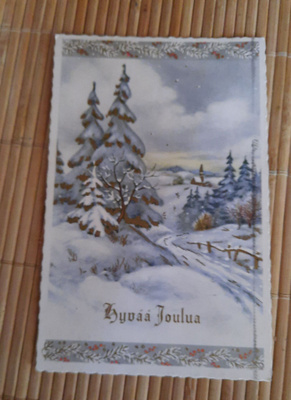 Wanha,talvimaisema, kulkenut ei merkkiä