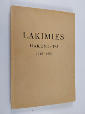 Lakimies hakemisto 1945-1959