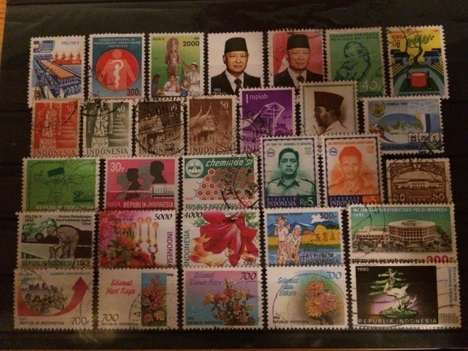 INDONESIA Kaakkois-Aasia suuri levyllinen merkkejä