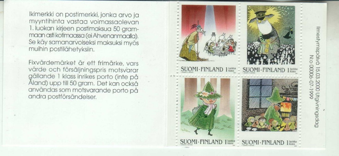 MUUMI 2000  Vihko 4 x1 Lk merkki