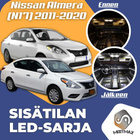 Nissan Almera (N17) Sisätilan LED-sarja 5-osainen - pikkukuva 1