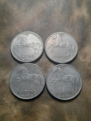 Norja 1 krone, 4 kpl
