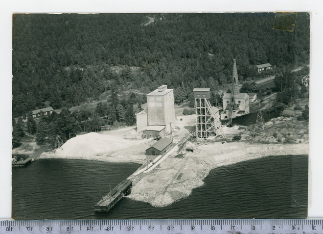 Sipoo ilmakuva Kalkkitehdas 1958 kuva. Jansson