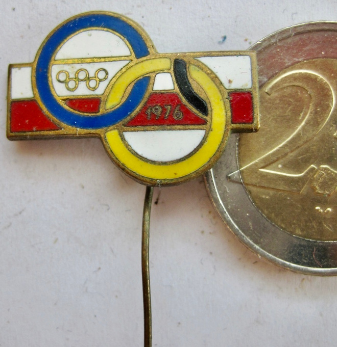 VANHA Merkki Olympia 1976  Puola Poland NOC Olympic Pin