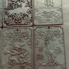 Vanha Tibetan Kiinalainen hopein complete set of 13 amuletti - pikkukuva 3