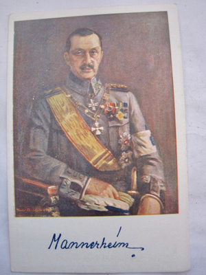 VANHA Postikortti Mannerheim Sota-Aika