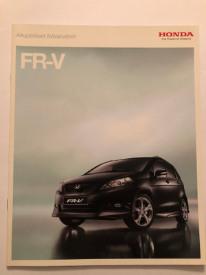 Myyntiesite - Honda FR-V lisävarusteet - 1/2007