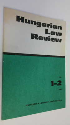 Hungarian law review - No. 1-2 1982