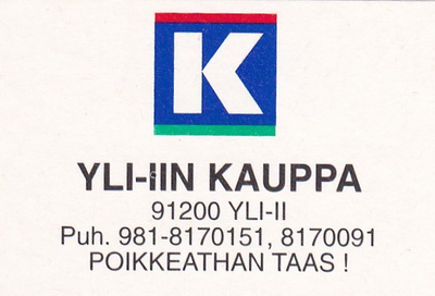 Yli - Ii, Yli Iin      kauppa  sk 1