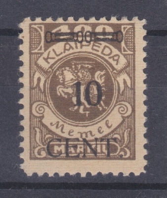 Saksa Reich Memel 1923 Mi 181 **Mi 125€