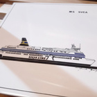 Virheetön 80-luku Pukkila emaloitu Silja Line M/S Svea laiva - pikkukuva 1
