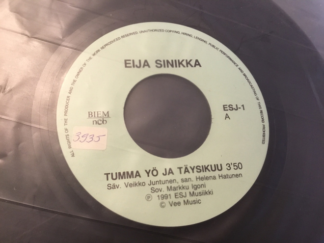 Eija Sinikka Tumma yö ja täysikuu single 1991