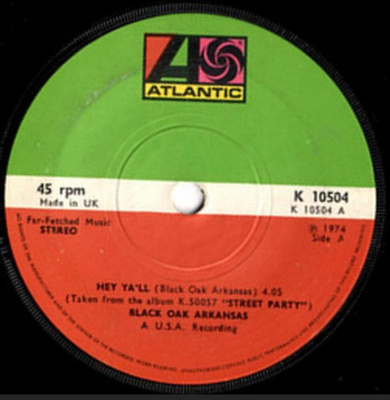 BLACK OAK ARKANSAS: Hey Ya’lll * Sting Me * UK 1974