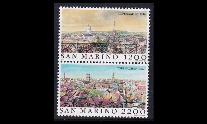 San Marino 1375-6p1 ** Maailman kaupunkeja Kööpenhamina (1
