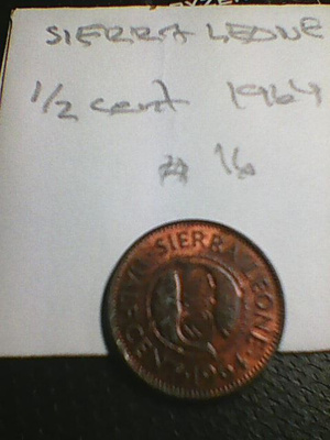Sierra Leone  ½ cent 1964, km#16
