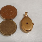 Upea punainen kivi vintage Medaljonki riipus - pikkukuva 3