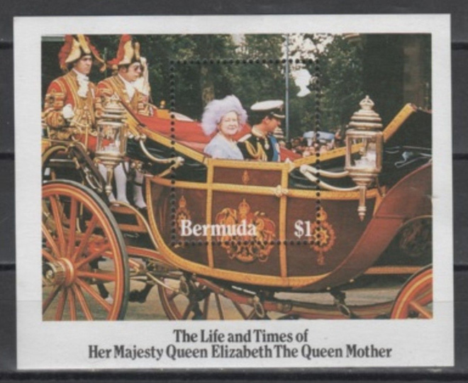 (S0072) BERMUDA 1985 (Queen Mother 85th Birthday). SS. MNH**