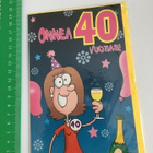 Onnittelukortti + confetti 40 vuotta + rintamerkki - pikkukuva 1