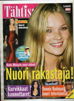 Tähtisumua n:o 4 2006 Kate Moss. Tyylikkäät povileikkaukset.