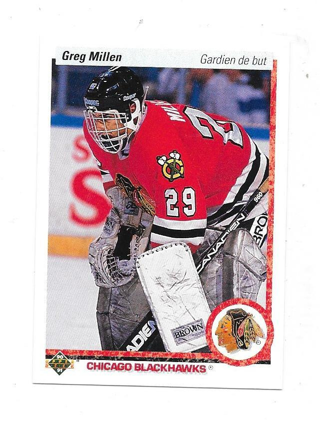 0-91 Upper Deck Fra #213 Greg Millen Chicago Blackhawks MV