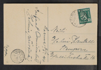 # 23023 # Numeroleima 2244 + Karvia painotuote Tampere 1940